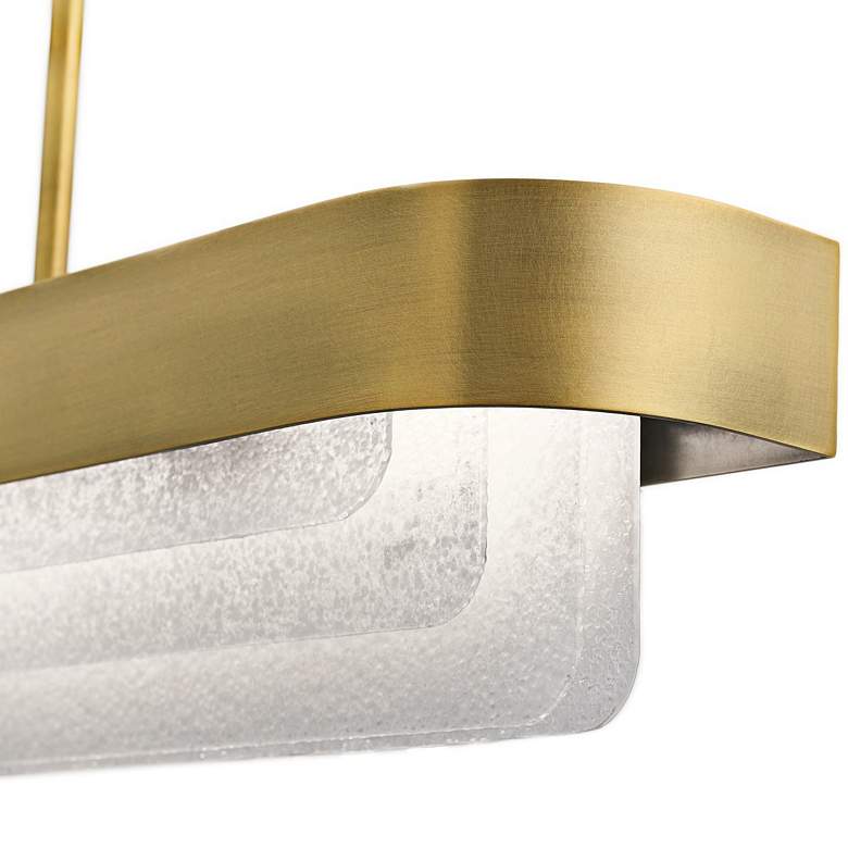 Image 5 Serene 36 1/2" Wide Brass LED Kitchen Island Light Pendant more views