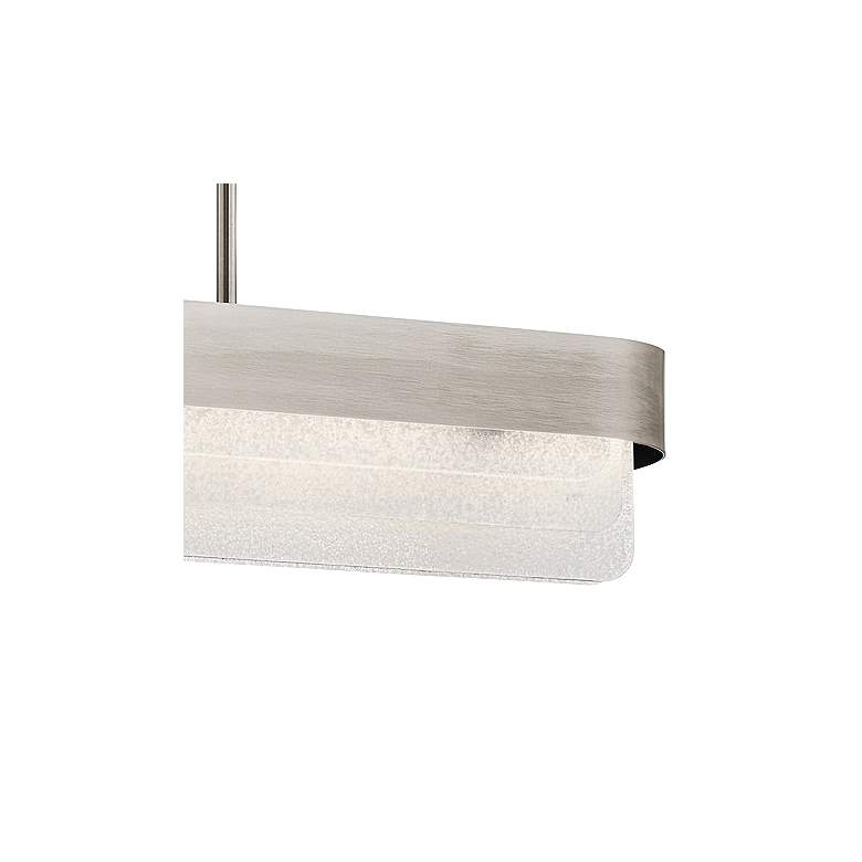 Image 2 Serene 36 1/2" Wide Pewter LED Kitchen Island Light Pendant more views