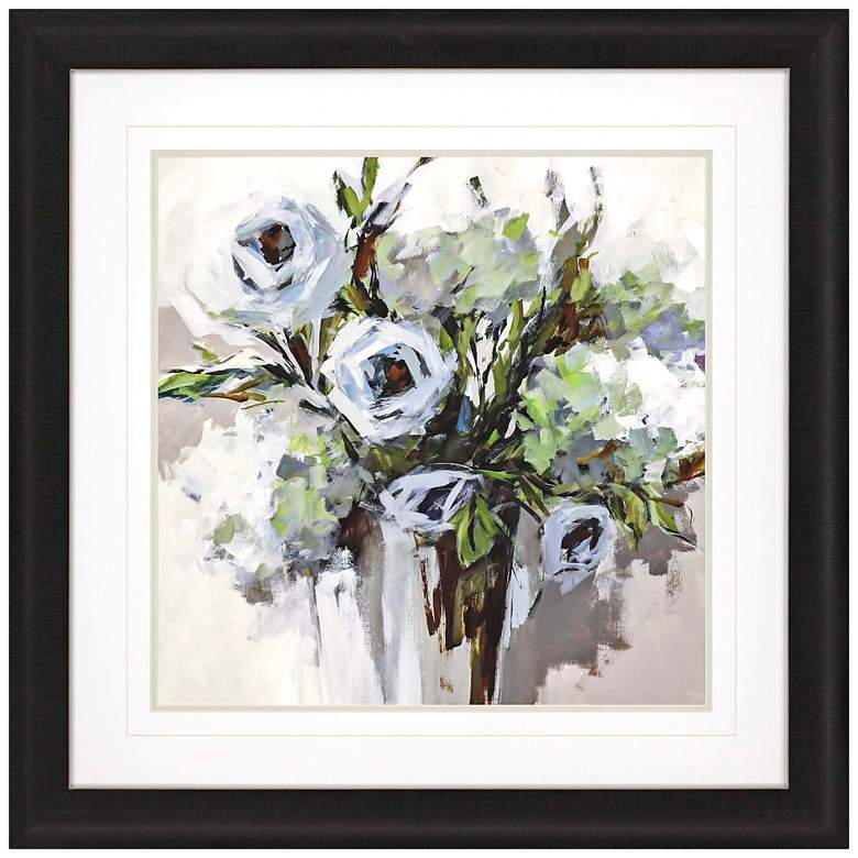 Image 2 Serene Blossoms 1 35 inch Square Framed Giclee Wall Art