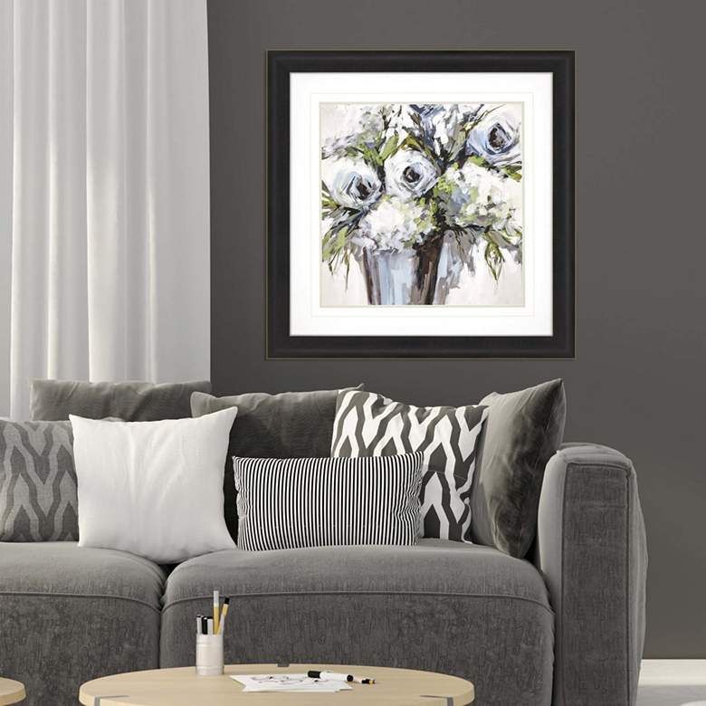 Image 1 Serene Blossoms 2 35 inch Square Framed Giclee Wall Art