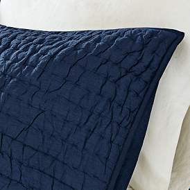 Image5 of Serene Cotton Blue 3-Piece Full/Queen Coverlet Set more views