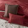 Thumbnail3 of Serene Red Pieced Cal King 7-Piece Comforter Set more views