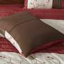 Thumbnail4 of Serene Red Pieced Cal King 7-Piece Comforter Set more views