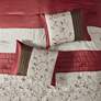 Serene Red Pieced Queen 7-Piece Comforter Set