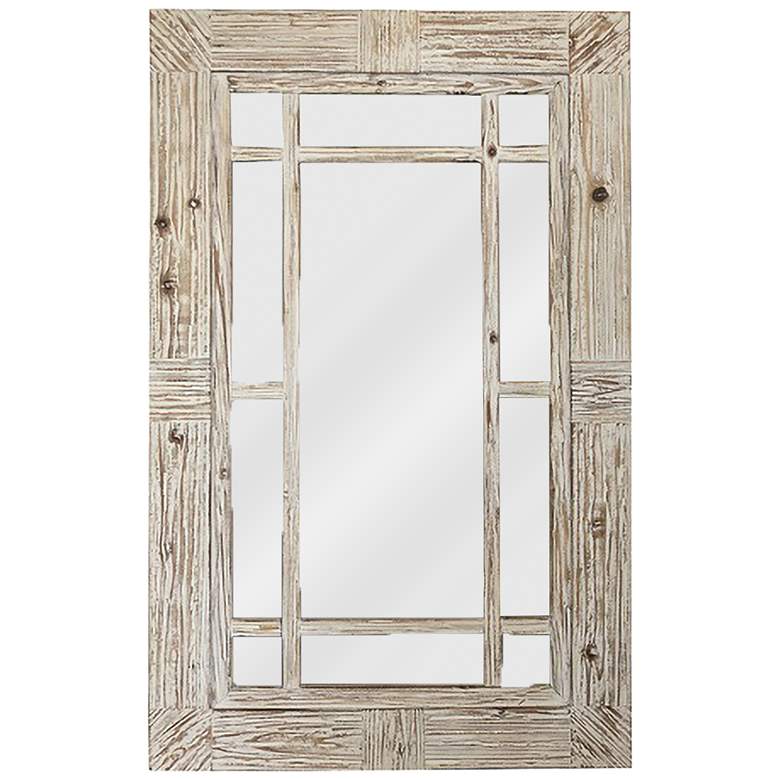 Image 1 Serene Reflection Natural Wood 30 3/4 inch x 47 1/2 inch Wall Mirror