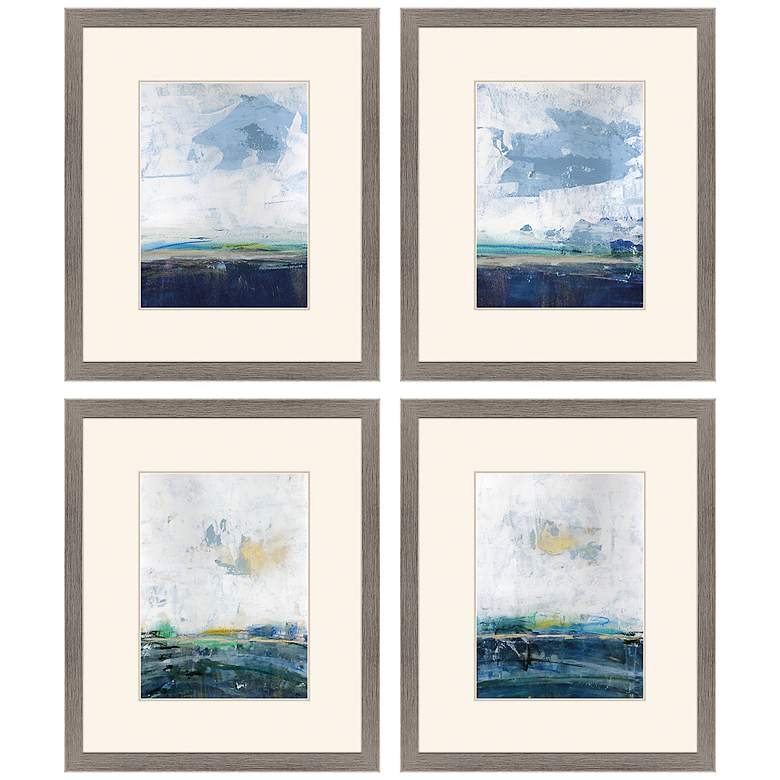 Image 3 Serene View 25 inch Wide 4-Piece Framed Giclee Wall Art Set