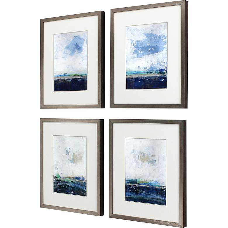 Image 5 Serene View 25" Wide 4-Piece Framed Giclee Wall Art Set more views