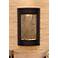 Serene Waters 36" Green Stone Textured Black LED Wall Fountain