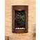 Serene Waters 36" High Mirror Brown Modern LED Wall Fountain