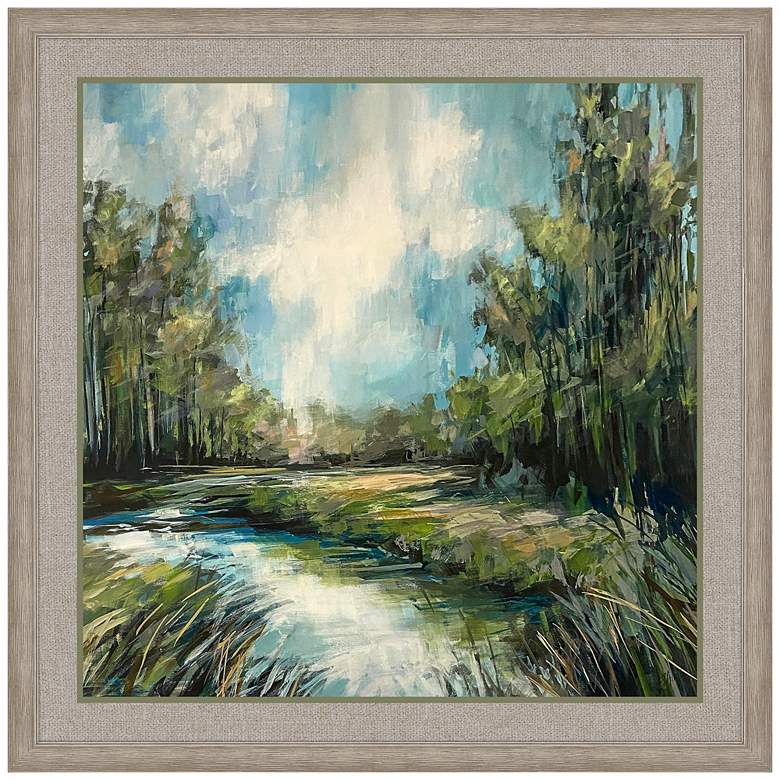 Image 3 Serene Waters 42" Square Giclee Framed Wall Art
