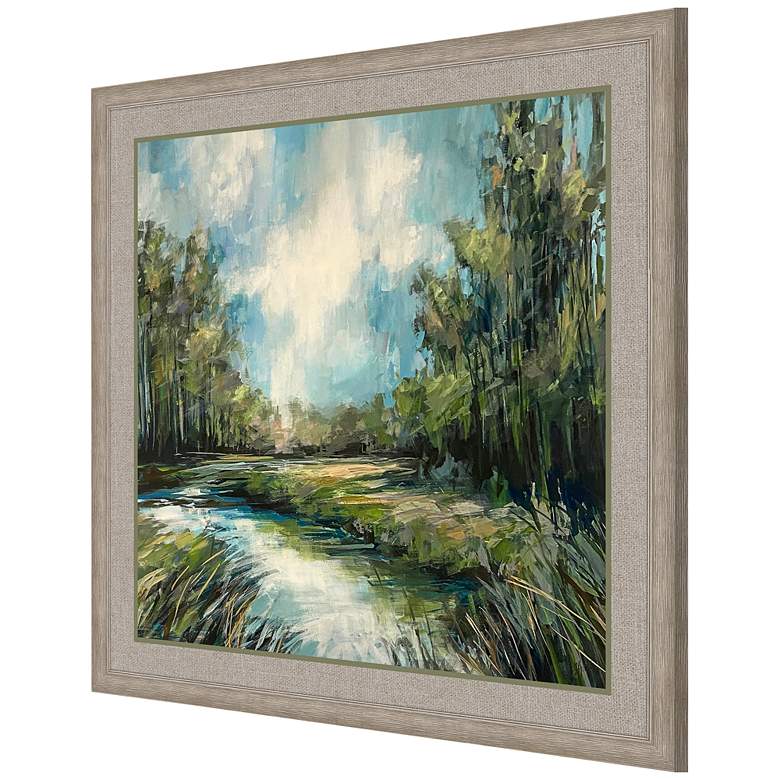 Image 5 Serene Waters 42" Square Giclee Framed Wall Art more views