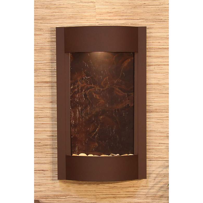 Image 1 Serene Waters Featherstone Brown LED Wall Fountain