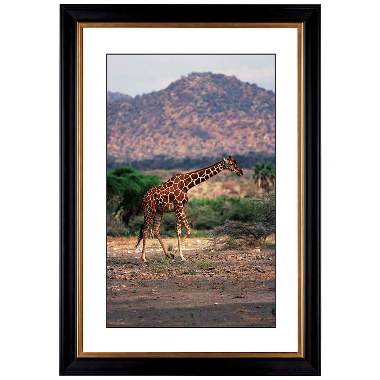 Image 1 Serengeti Giraffe Run Giclee 41 3/8 inch High Wall Art