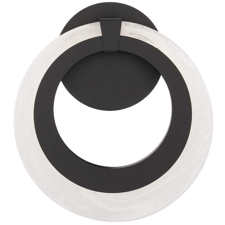 Image 2 Serenity 10.9"H x 10"W 1-Light Wall Sconce in Black more views