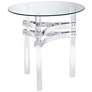 Serenity 23 3/4" Wide Glass and Clear Acrylic Accent Table in scene