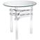 Serenity 23 3/4" Wide Glass and Clear Acrylic Accent Table
