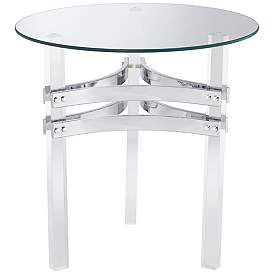 Image5 of Serenity 23 3/4" Wide Glass and Clear Acrylic Accent Table more views
