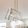 1_Serenity 38" Wide Modern Brass 5-Light Linear Pendant