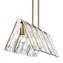 4_Serenity 38" Wide Modern Brass 5-Light Linear Pendant more views