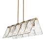 6_Serenity 38" Wide Modern Brass 5-Light Linear Pendant more views