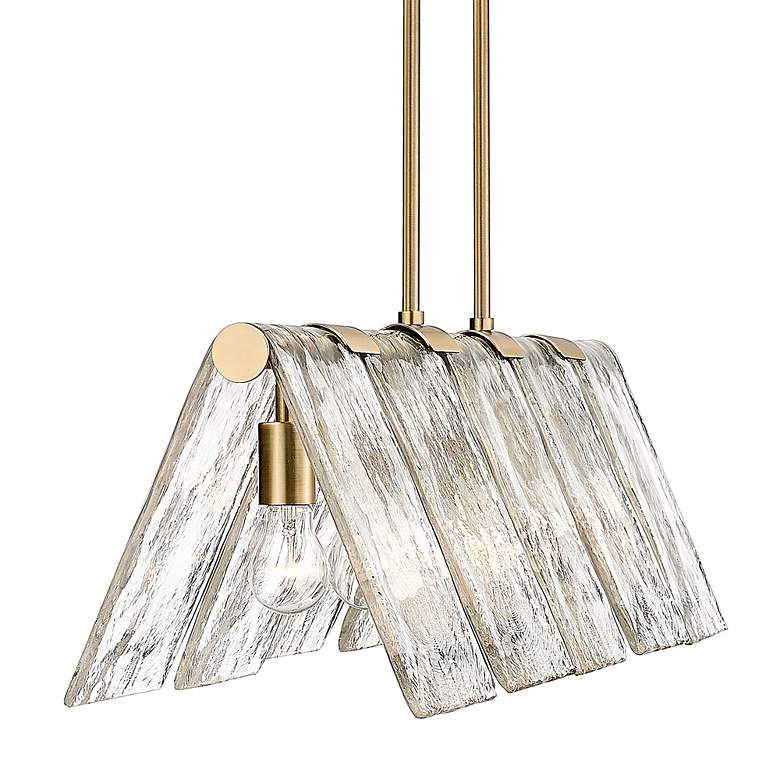 Image 7 Serenity 38" Wide Modern Brass 5-Light Linear Pendant more views