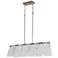 Serenity 5-Light Linear Pendant in Pewter with Hammered Water Glass