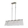 2_Serenity 5-Light Linear Pendant in Pewter with Hammered Water Glass more views