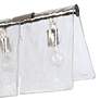 7_Serenity 5-Light Linear Pendant in Pewter with Hammered Water Glass more views