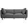 Serenity 79 in. Modern Sofa in Gray Fabric, and Black Metal Legs