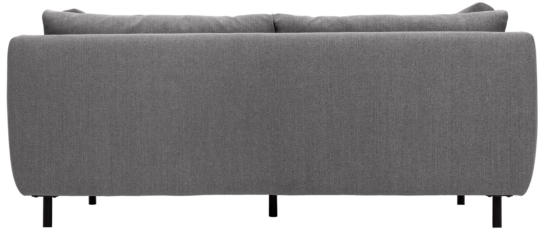 Image 5 Serenity 79 in. Modern Sofa in Gray Fabric, and Black Metal Legs more views