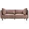 Serenity 79 in. Modern Sofa in Mauve Velvet, and Black Metal Legs