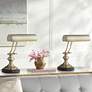 Serenity Antique Brass Adjustable Piano Desk Lamps Set of 2