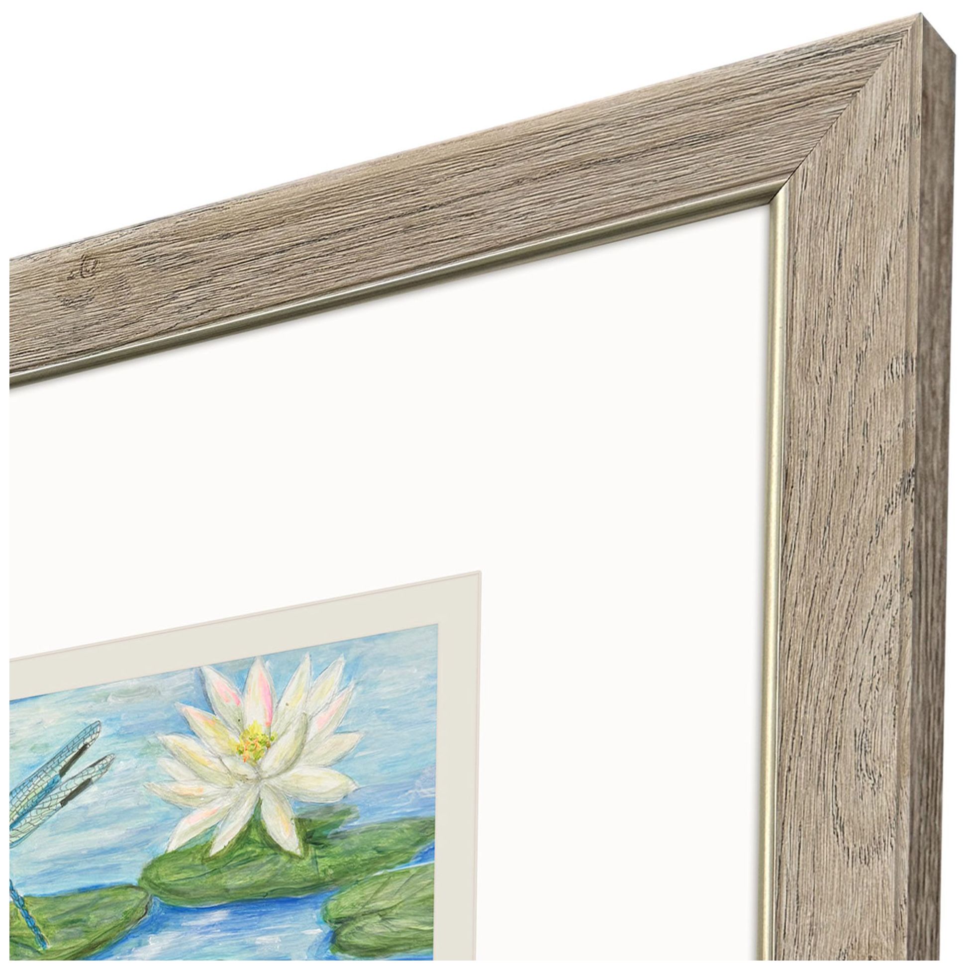 Image 3 Serenity in Bloom 20"W x 18"H Framed Art Set of 4 more views