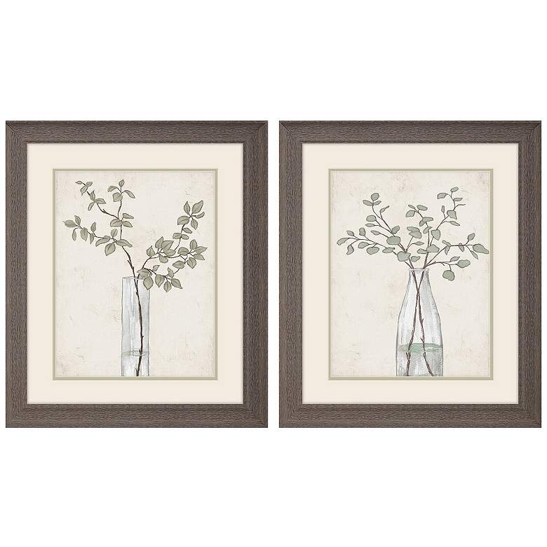 Image 1 Serenity Leaves 19"W x 23"H Framed Art Set of 2