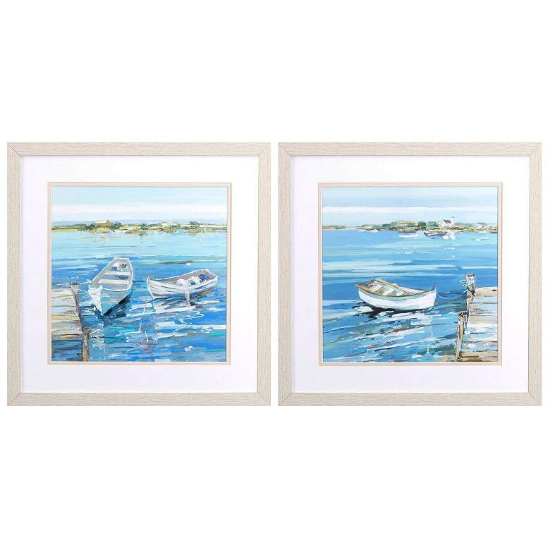 Image 1 Serenity Row 17"W x 17"H Framed Art Set of 2