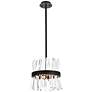 3_Serephina 12" Wide Black Clear Crystal 6-Light Mini Pendant