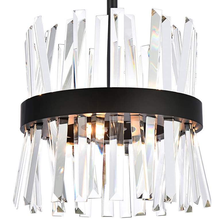 Image 4 Serephina 12" Wide Black Clear Crystal 6-Light Mini Pendant more views