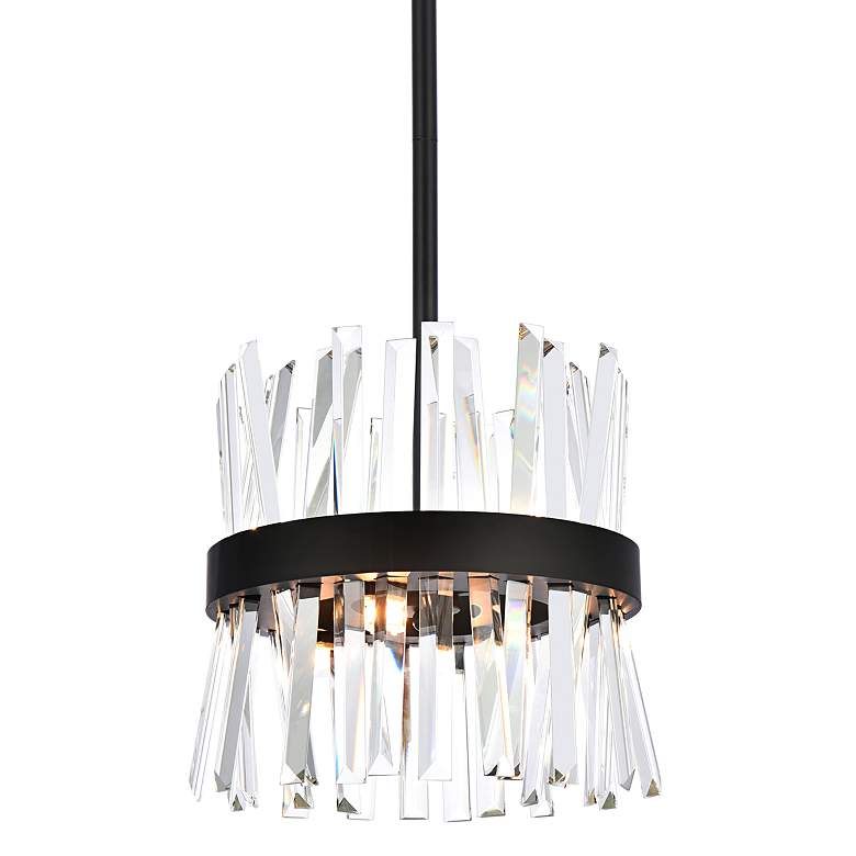 Image 5 Serephina 12" Wide Black Clear Crystal 6-Light Mini Pendant more views