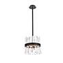 Serephina 12" Wide Black Clear Crystal 6-Light Mini Pendant in scene