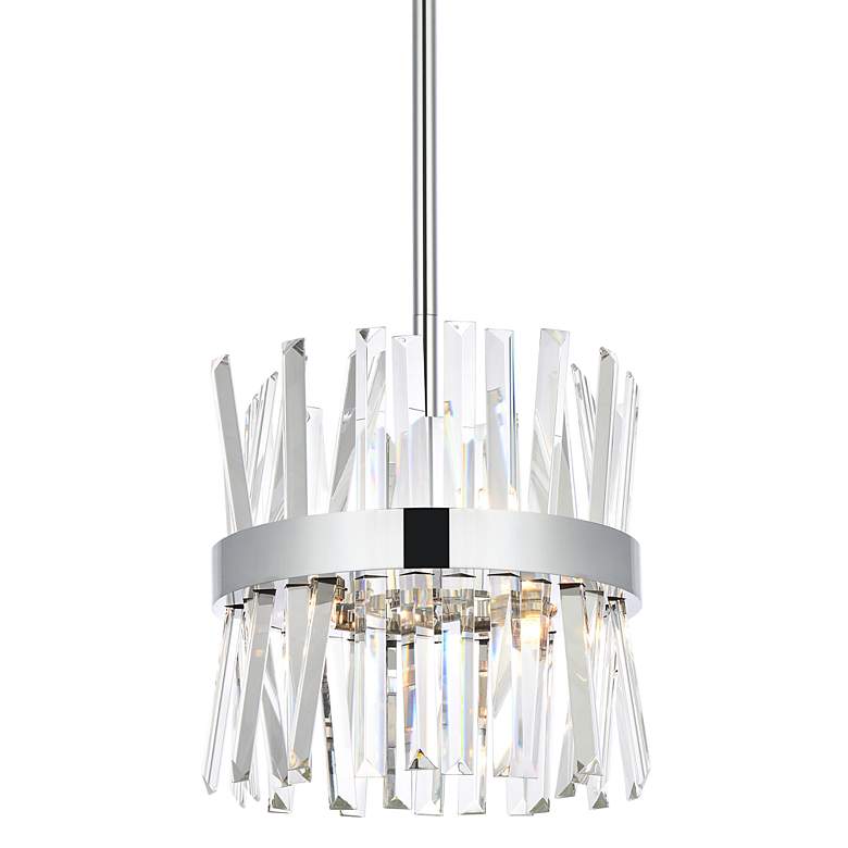 Image 7 Serephina 12" Wide Chrome Crystal 6-Light Mini Pendant more views