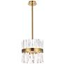 3_Serephina 12" Wide Satin Gold Crystal 6-Light Mini Pendant