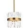 Serephina 12" Wide Satin Gold Crystal 6-Light Mini Pendant