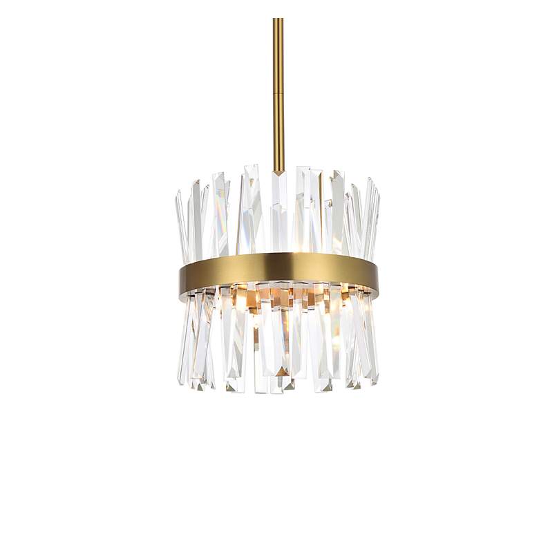 Image 5 Serephina 12" Wide Satin Gold Crystal 6-Light Mini Pendant more views