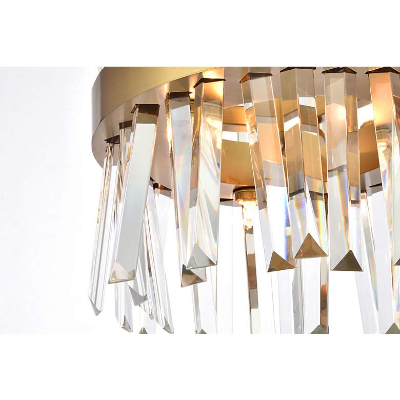 Image 6 Serephina 12" Wide Satin Gold Crystal 6-Light Mini Pendant more views