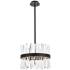 Serephina 16" Wide Black Clear Crystal 8-Light Pendant