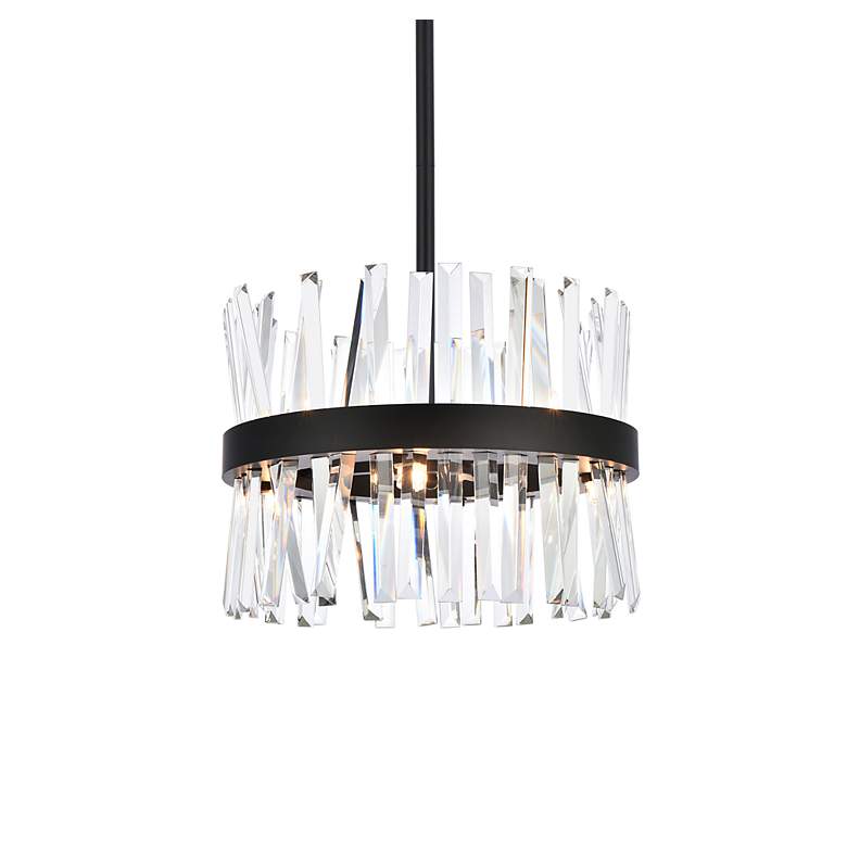 Image 4 Serephina 16" Wide Black Clear Crystal 8-Light Pendant more views