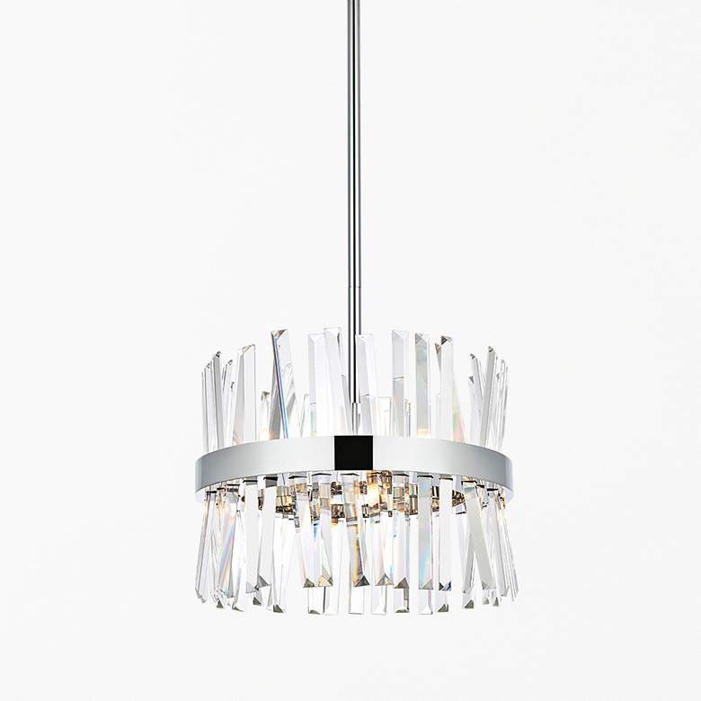 Image 2 Serephina 16" Wide Chrome Clear Crystal 8-Light Pendant
