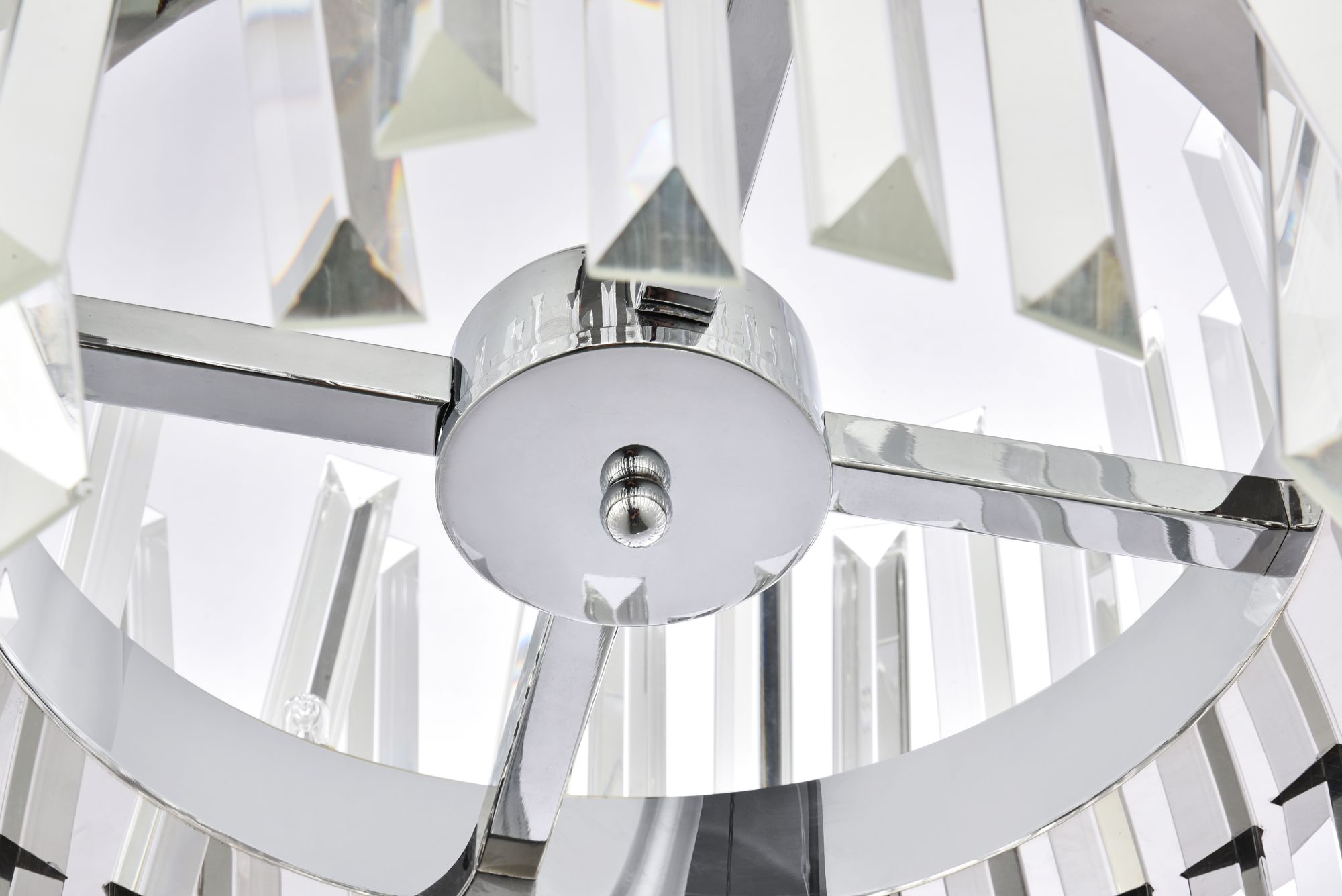 Serephina 16" Wide Chrome Clear Crystal 8-Light Pendant in scene