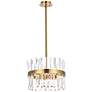 3_Serephina 16" Wide Satin Gold and Crystal Pendant Light