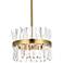 Serephina 16" Wide Satin Gold and Crystal Pendant Light